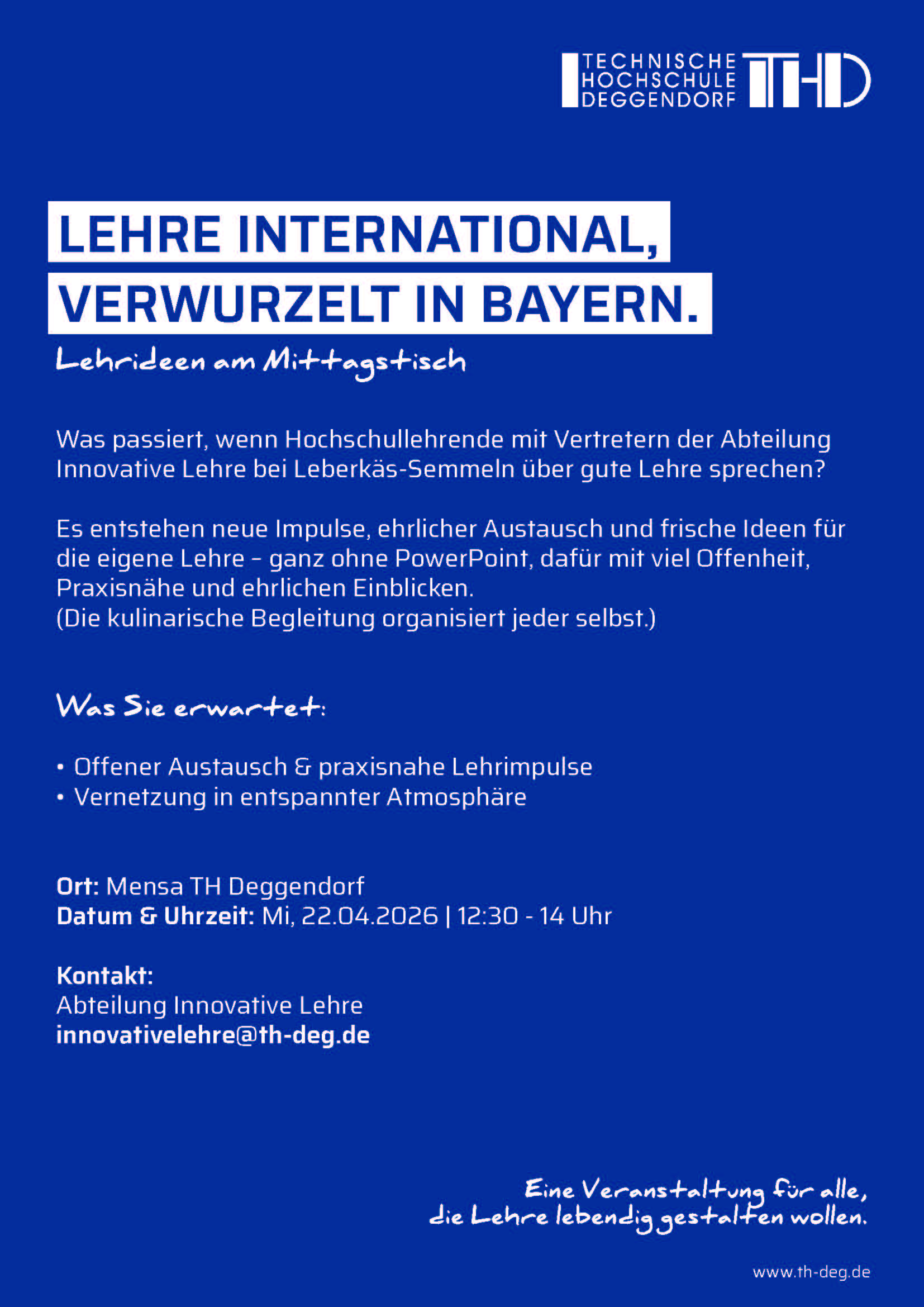 Einladung "Lehre International. Verwurzelt in Bayern."