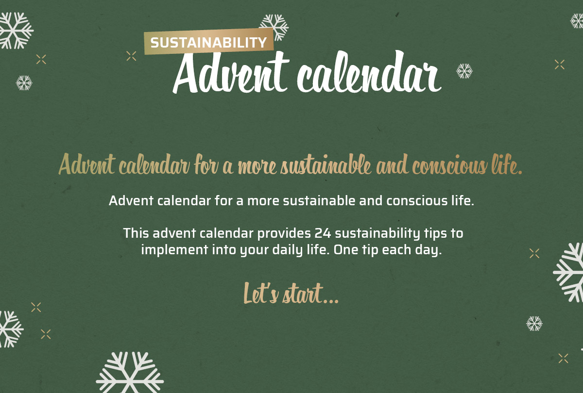 Advent calendar for a more sustainable and conscious life.