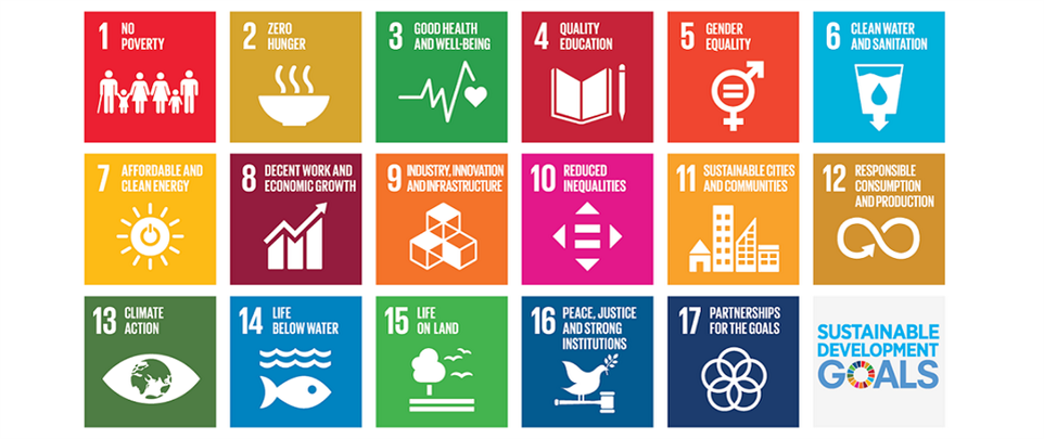 Dieses Bild zeigt alle 17 Sustainable Development Goals (SDGs).